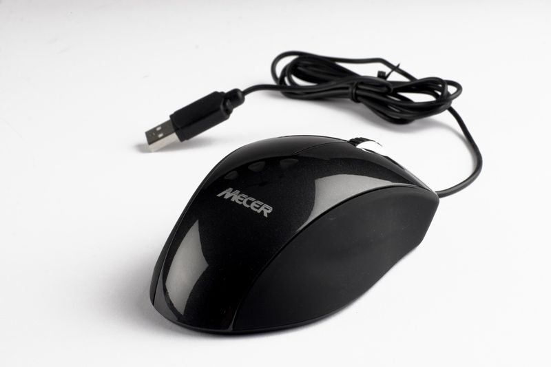 Mecer MM-U03BK USB Optical Wheel Mouse - Black