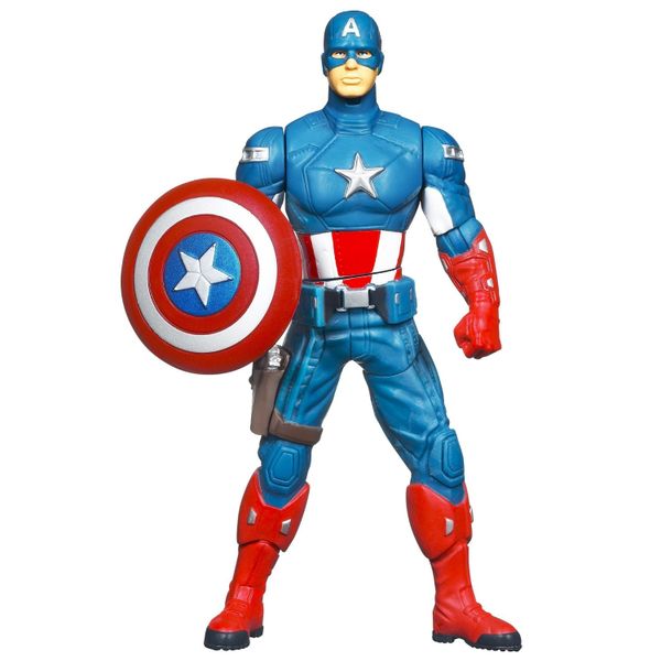 Avengers Mighty Battlers Shield Spinning Captain America Figure - 15cm