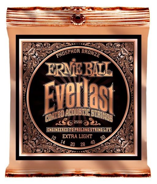 Ernie Ball 2550 Everlast Acoustic Guitar Strings Phosphor Bronze - Light (10 - 50)