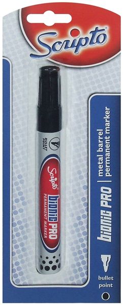 Scripto Bionic Pro Permanent Marker - Bullet Point Black Ink
