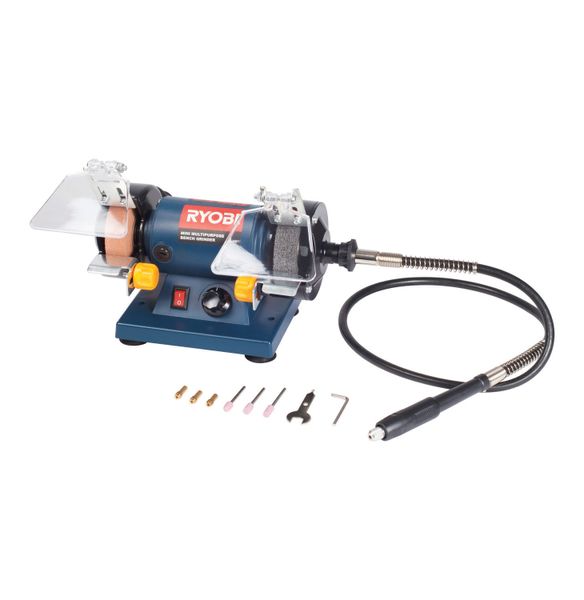Ryobi - 120W Mini Bench Grinder - Blue