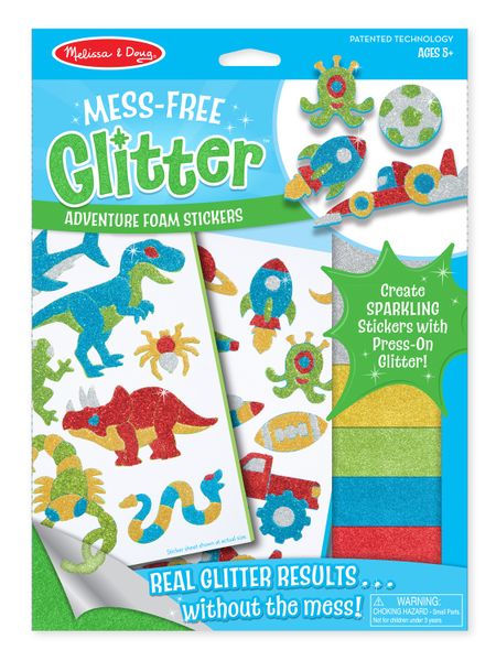 Melissa &amp; Doug Adventure Foam Stickers - Mess Free Glitter