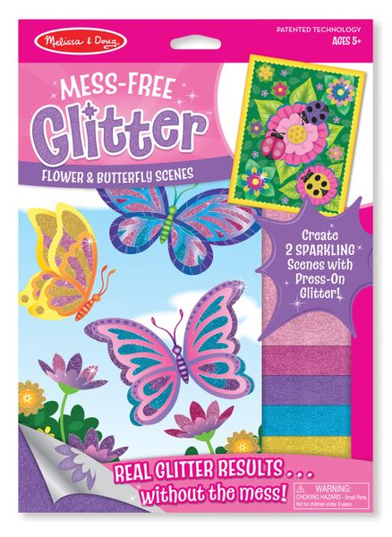 Melissa &amp; Doug Flower and Butterfly Scenes - Mess Free Glitter
