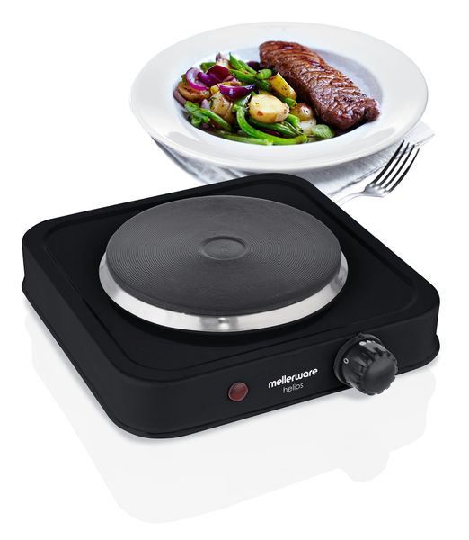 Mellerware - Helios Single Solid Hotplate - Black