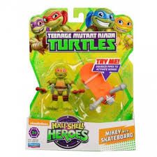 Teenage Mutant Ninja Turtles Half Shell Heroes 2 Pack Figures - Mikey With Skateboard