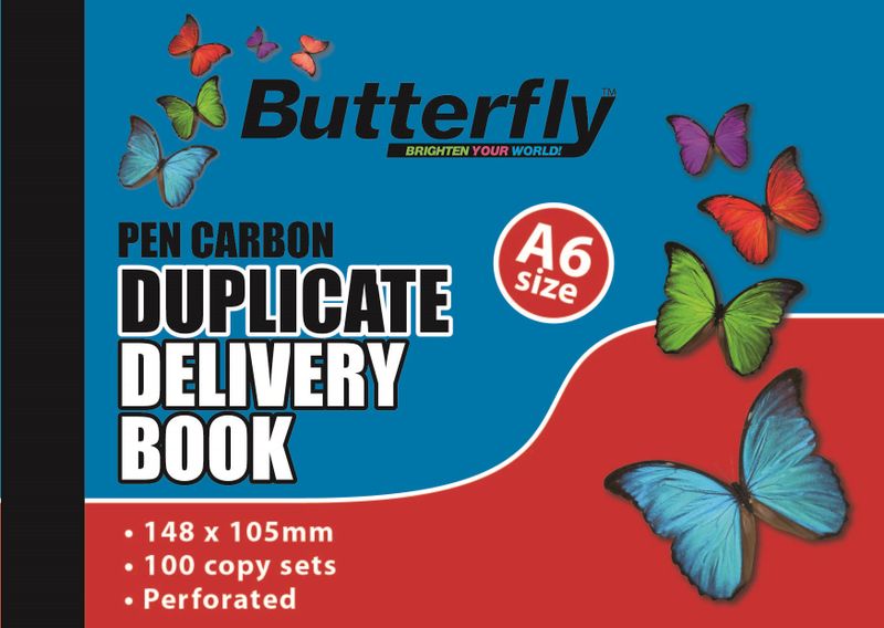 Butterfly A6 Duplicate Book - Delivery 200 Sheets