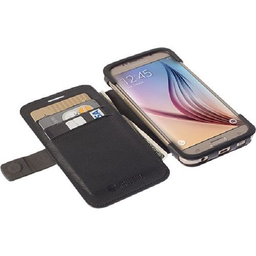 Krusell Malmo Flip Wallet for the Samsung S6/S6 Edge -Black