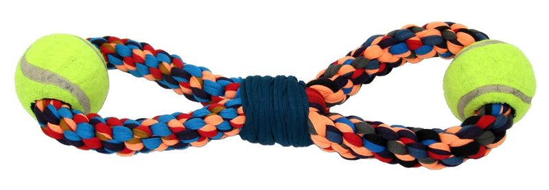 Rope Toy Cotton 2 Rings and Two Balls