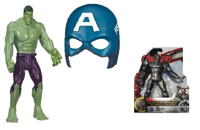 Avengers Bundle - Hulk + Ultron + Captain America Mask