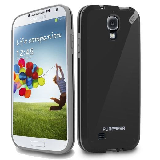 PureGear Slim Shell Case for Samsung S4 - Black