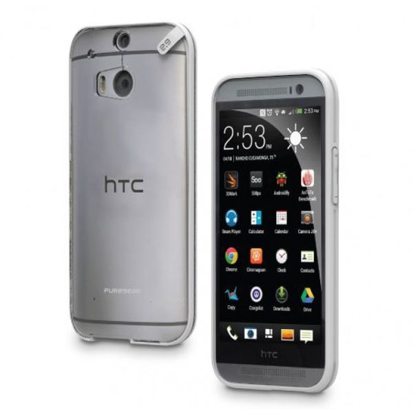 PureGear Slim Shell Case for HTC One M8 - Clear/Black