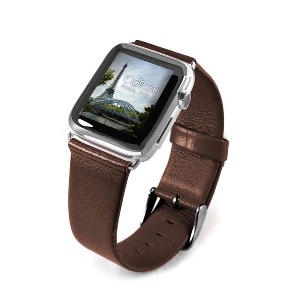 Tuff-Luv Genuine Leather Wrist Watch Strap Band for Apple Watch Strap 38mm - Tan