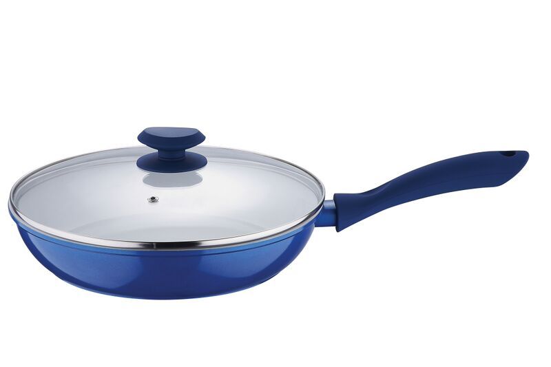 Wellberg - 24 cm Frypan With Lid - Blue