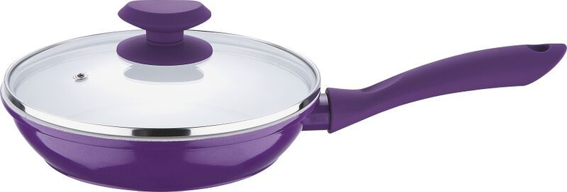 Wellberg - 26 cm Frypan With Lid - Purple