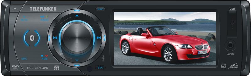 Telefunken TICE-7375GPSA 3.5" 1 Din Flap Detachable Panel With USB/SD/AV-IN With Built In TV