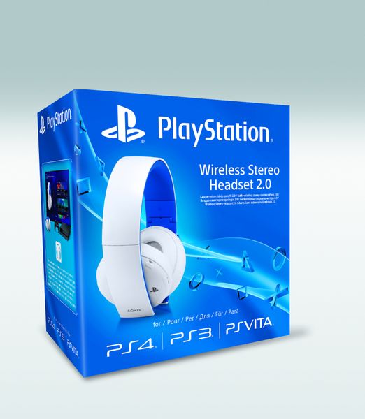 White Wireless Stereo Headset (PS4, PS3, PS VITA)
