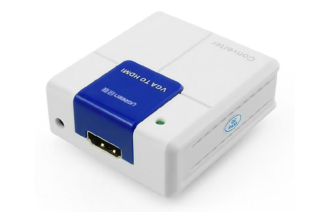 UGreen 40224 VGA+3.5mm Audio F to HDMI F Adapter-WH