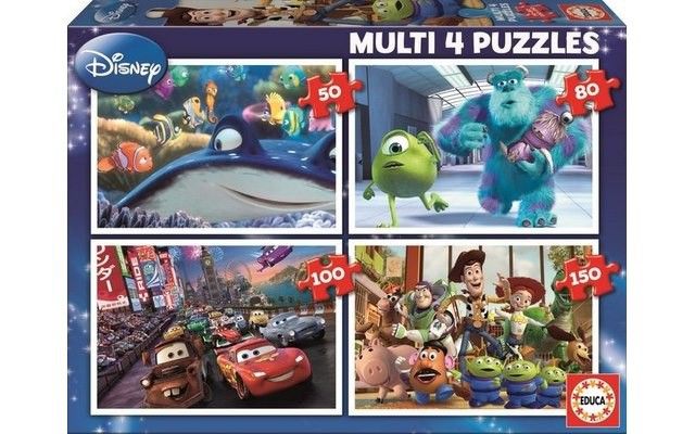 Educa Multi 4-in-1 Puzzle - Pixar (50, 80, 100 &amp; 150pc)