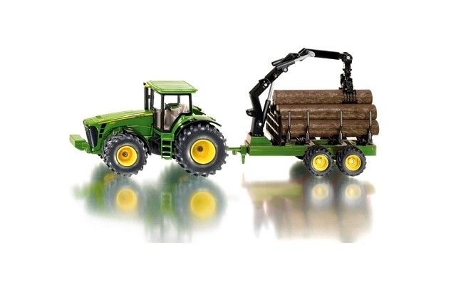 Siku 1/50 John Deere 8430 Tractor with Forestry Trailer
