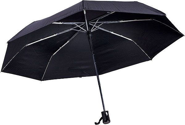 Marco Compact 3-Fold Umbrella. - Black