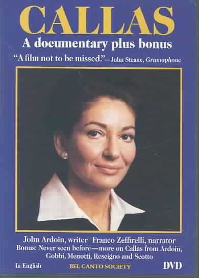 Callas:Documentary Plus Bonus - (Region 1 Import DVD)