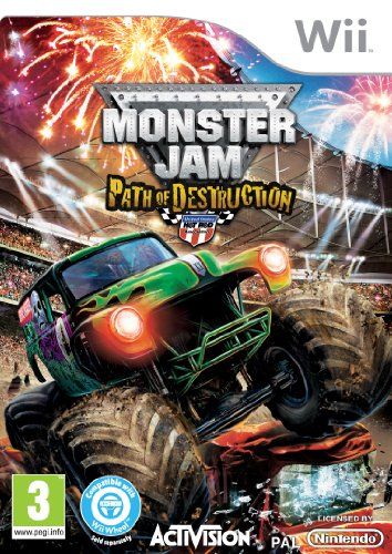 Monster Jam: Path Of Destruction + Wheel Bundle (Wii)