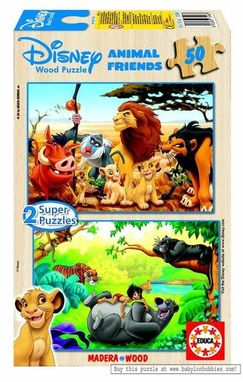 Educa - Disney Animal Friends Wooden Puzzles - 2x50 Piece
