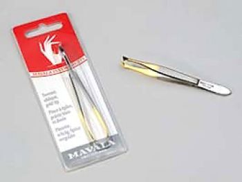 Mavala Tweezer Oblique Gold Tip