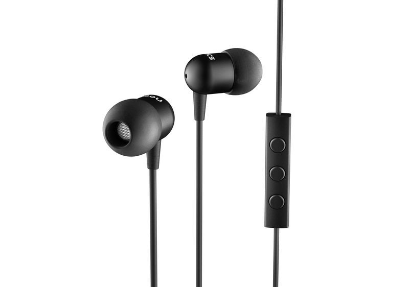 Nocs NS200 Aluminum Earphones with Remote &amp; Mic - Black
