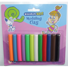 Marlin Kids Modelling clay 180g 6 normal &amp; 6 neon colours