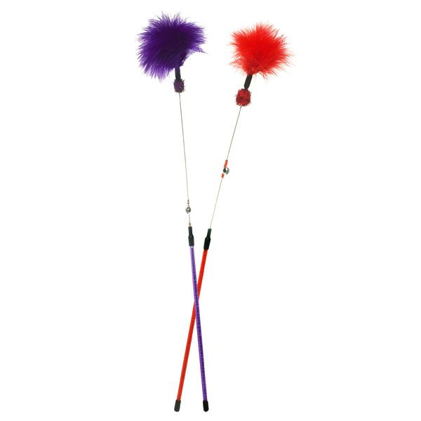 zaTeazer - Cat Teasers with Bell - 2's - Purple &amp; Red