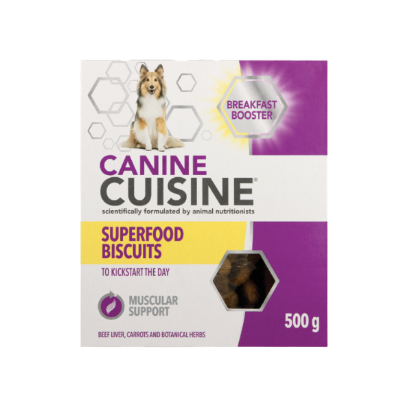 Canine Cuisine- Superfood Biscuits Breakfast Booster 500g x 6