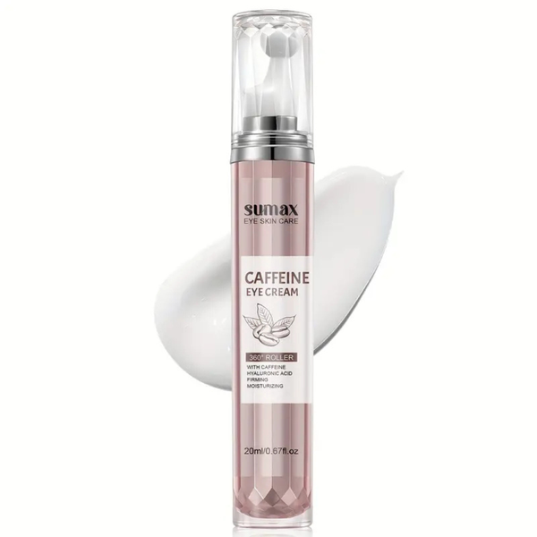 Caffeine Eye Cream with Metal Roller for Dark Circles &amp; Puffiness - 20ml