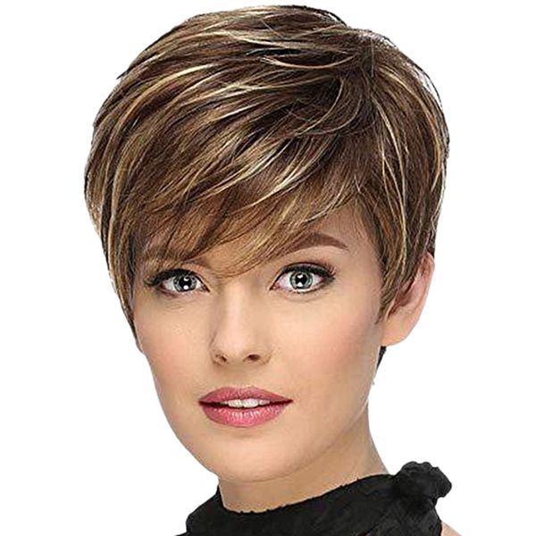 Short Straight Synthetic Wig Female Natural Wig For Role-Playing
