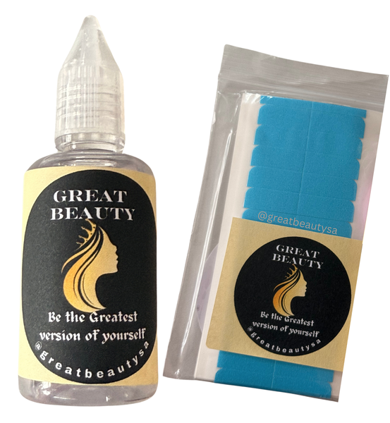 Pro High Strength Hair Replacement Tape 60 &amp; Remover Combo( Great Beauty)