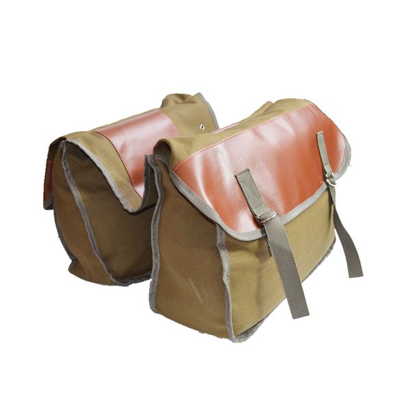 Motorcycle Canvas Saddle Bag Equine Back Pack