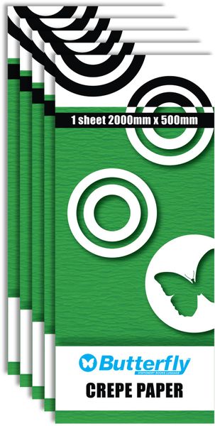 Crepe Paper - 1 Sheet (2Mx500Mm) Green C13 X5