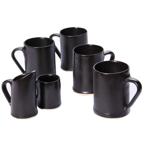 Mervyn Gers Handmade 6 Piece Tea &amp; Coffee Set With Creamer &amp; Sugar Pot