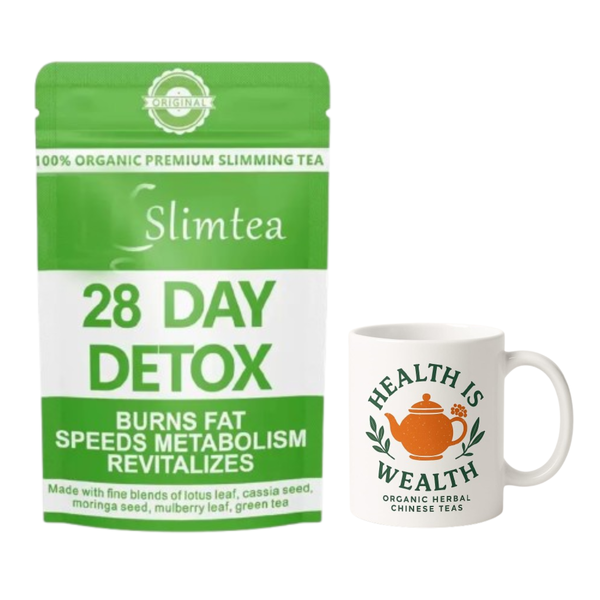 Organic 28 Day Detox Slimming Tea Burns Fat Speeds Metabolism &amp;Printed Mug