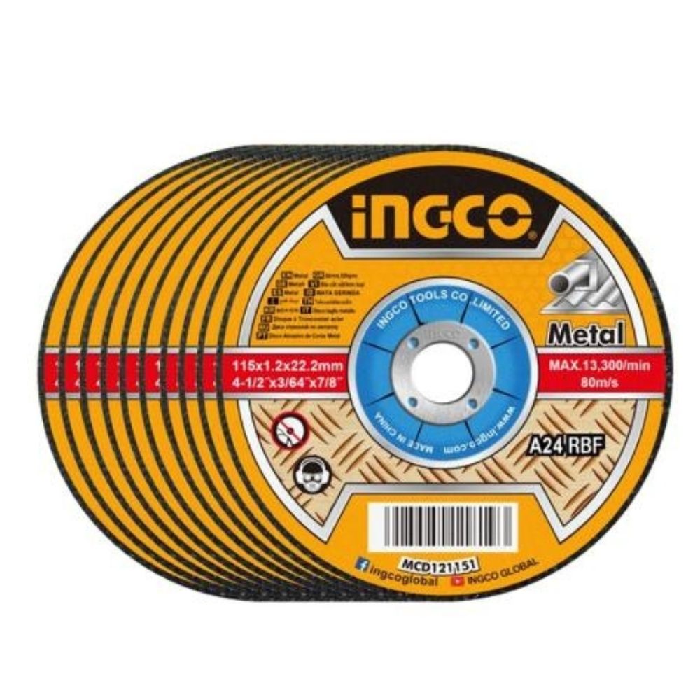 Ingco - Abrasive Metal Cutting Disc Set (115 Set) (100 Piece) | Shop ...