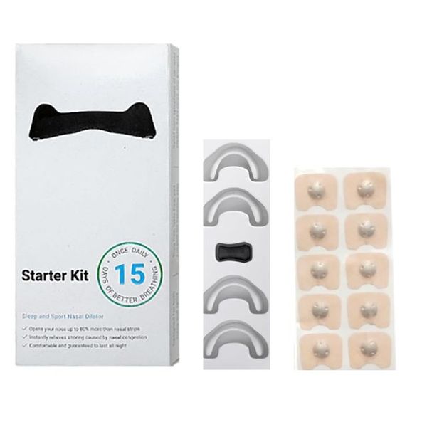 Anti-Snoring Nasal Dilator Kit - 4 Clips &amp; 30 Strips for Relief