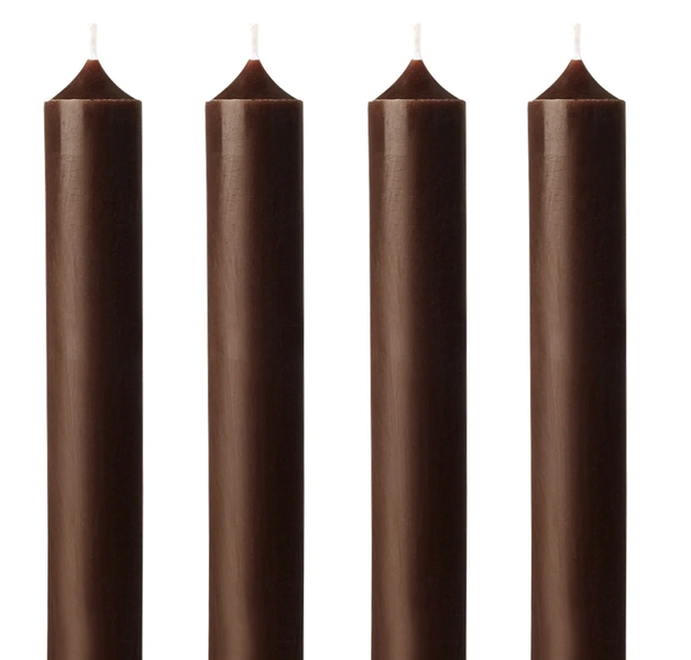 Dinner Candles - Brown - 4 Pack