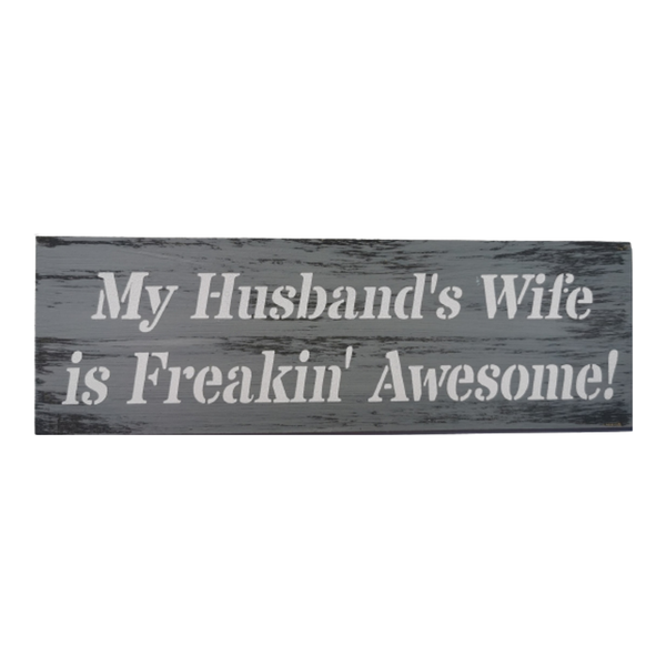 Wood Home Decor Wall Art - My Husband's Wife