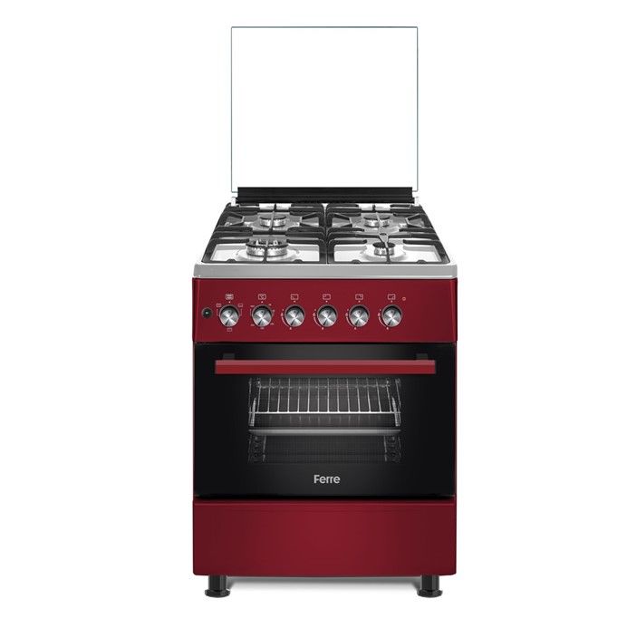 Ferre 60 60 free standing gas electric stove red shop today get it