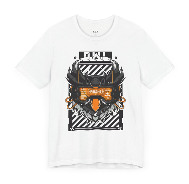 TUP Men's White T-Shirt - Warning Owl