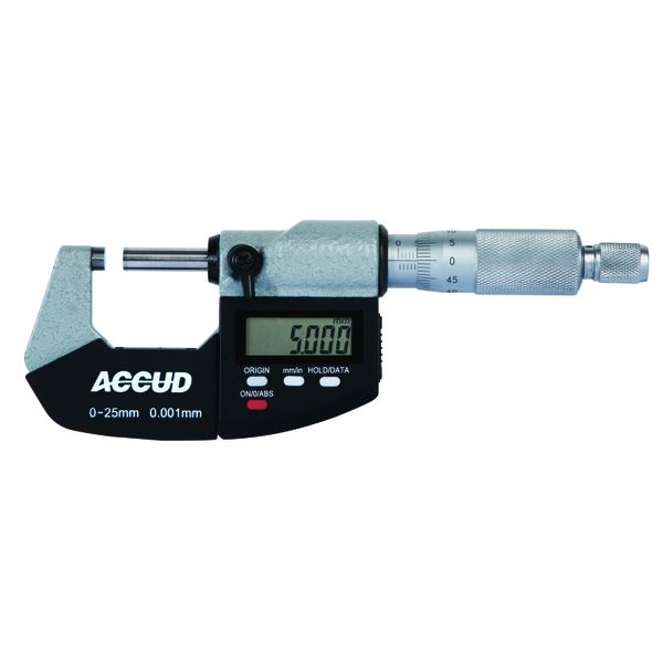 Accud - Outside Micrometer - Digital - 0mm-25mm