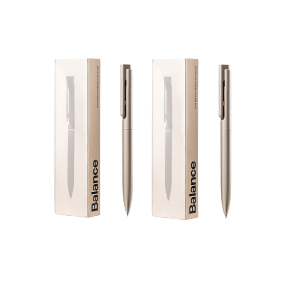 Deli Stylish Nusign gold design Gel Pen black ink 2pcs