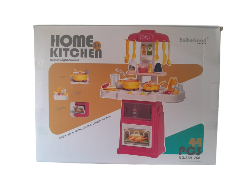 Kids Kitchen Pretend Play Cooking Set 44 Piece - Pink