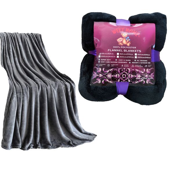 Warm,Soft Flannel Blanket,2 Pieces Value Pack. Multiple colour.
