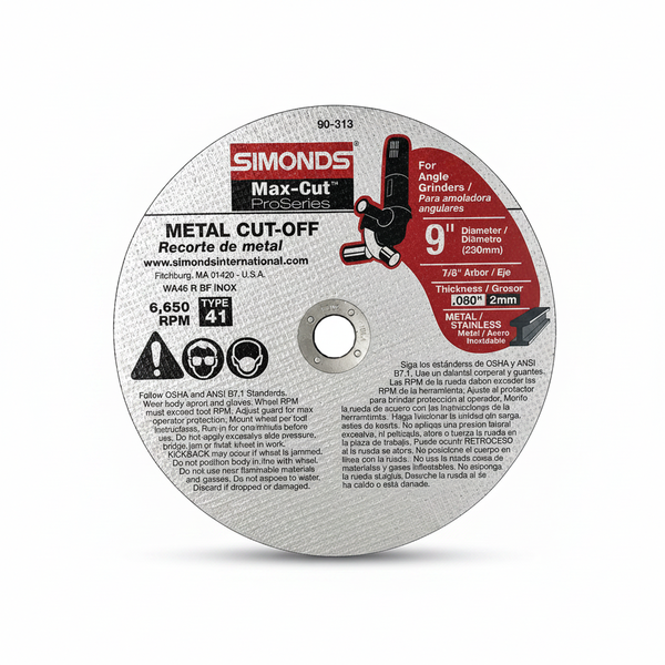 Simonds Inox Cutting Discs 230mm 5 Piece Set for Stainless Steel